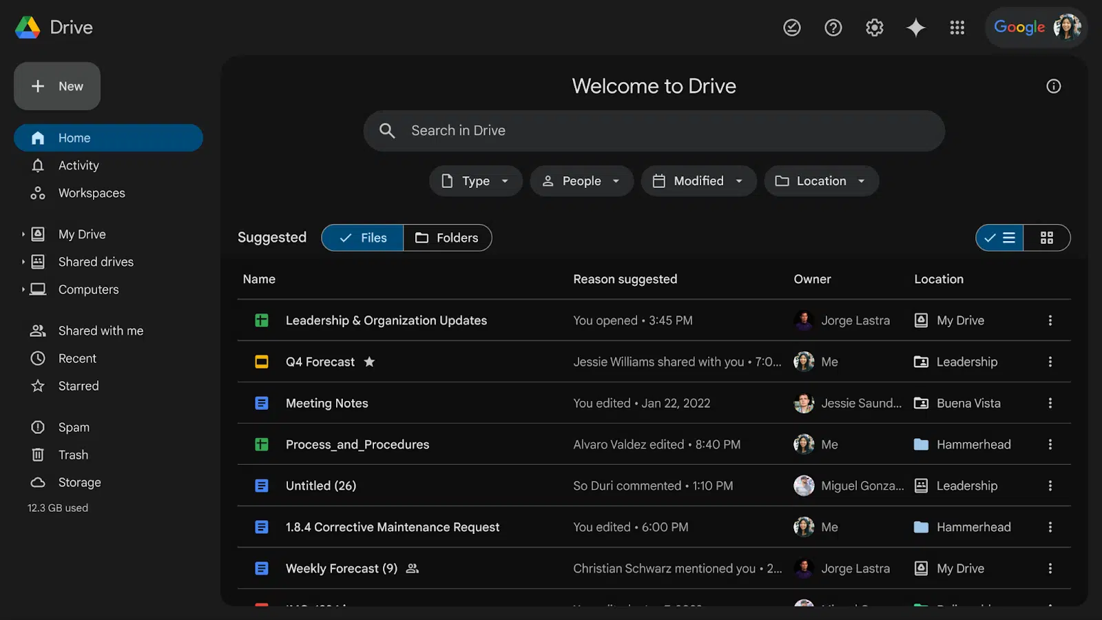 Google Drive on the Web Now Supports Dark Mode