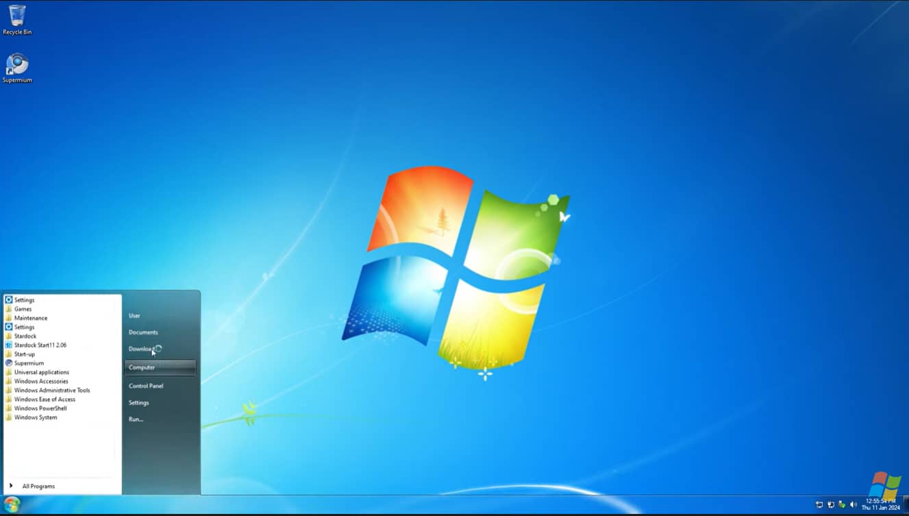 Switch Windows 10 or 11 to Windows 7 or Vista with just one command.
